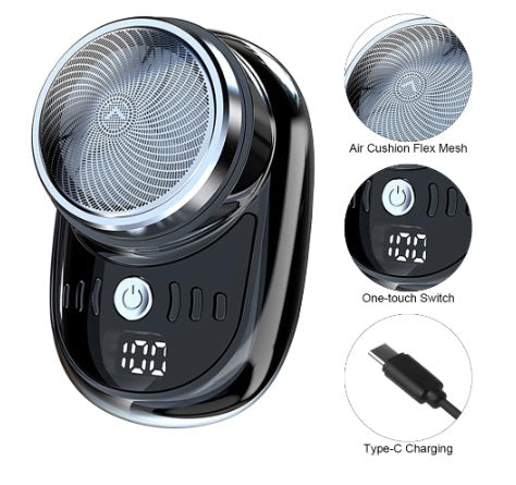 Barbeador Elétrico Portátil para Viagem Mini Bolso Sem Fio Recarregável