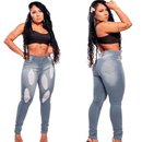 Calça Jeans Feminina Lisa com Detalhe Moderno