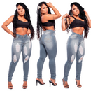 Calça Jeans Feminina Lisa com Detalhe Moderno