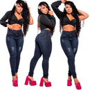 Calça Jeans Feminina Lisa com Detalhe Moderno