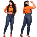 Calça Jeans Feminina Lisa com Detalhe Moderno