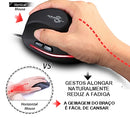 Mouse Vertical Gaming ZELOTES Programável USB com Fio RGB