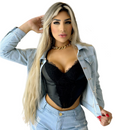 Jaqueta Feminina Jeans Destroyed: Elegância Descontruída