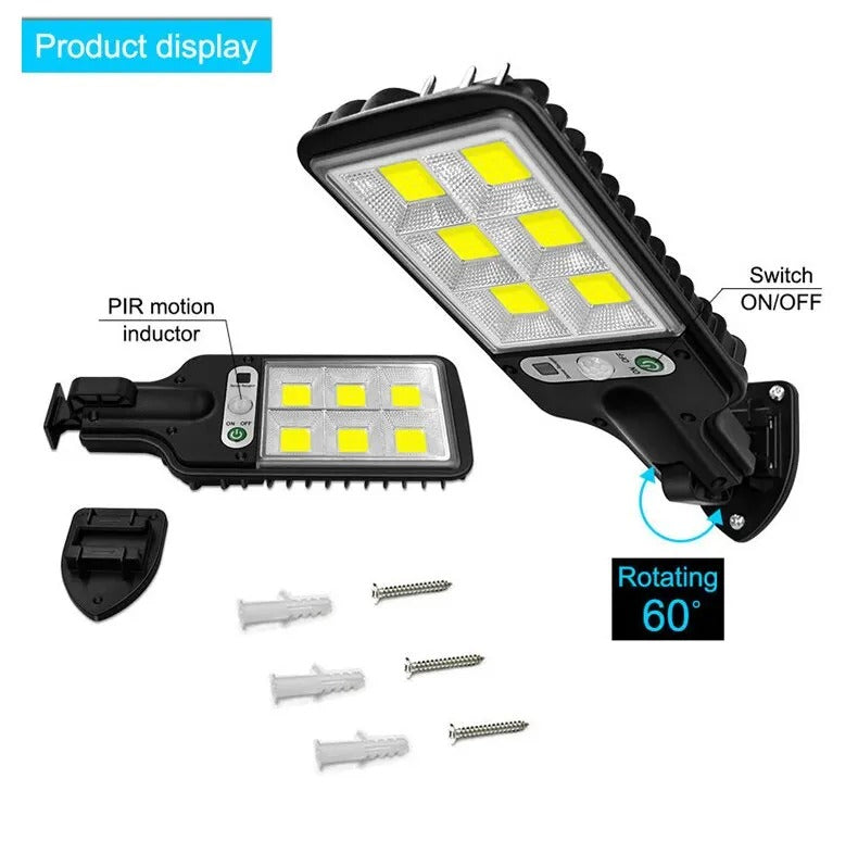Lâmpada Solar de Parede LED para Ambiente Externo