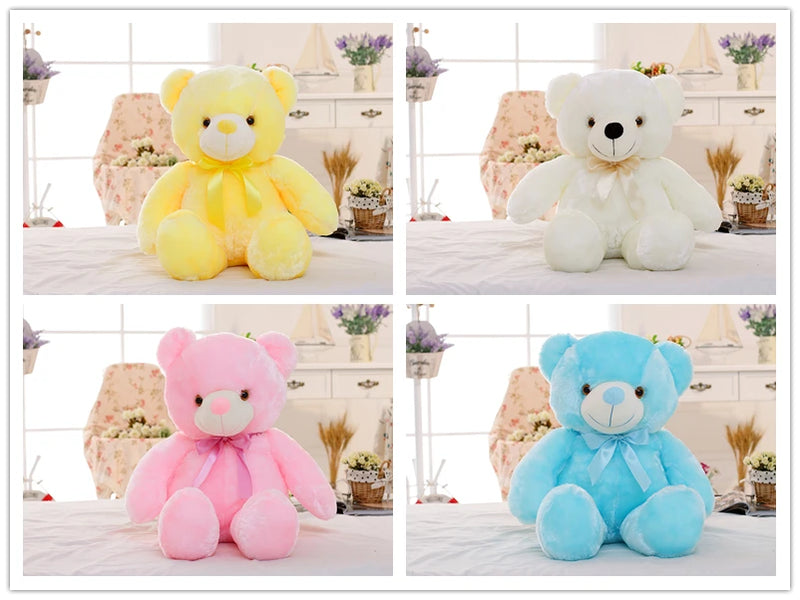 Urso de Pelúcia LED Brilhante de 32-50cm