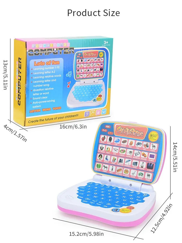 Aprenda inglês  laptop brinquedo para crianças