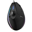 Mouse Vertical Gaming ZELOTES Programável USB com Fio RGB