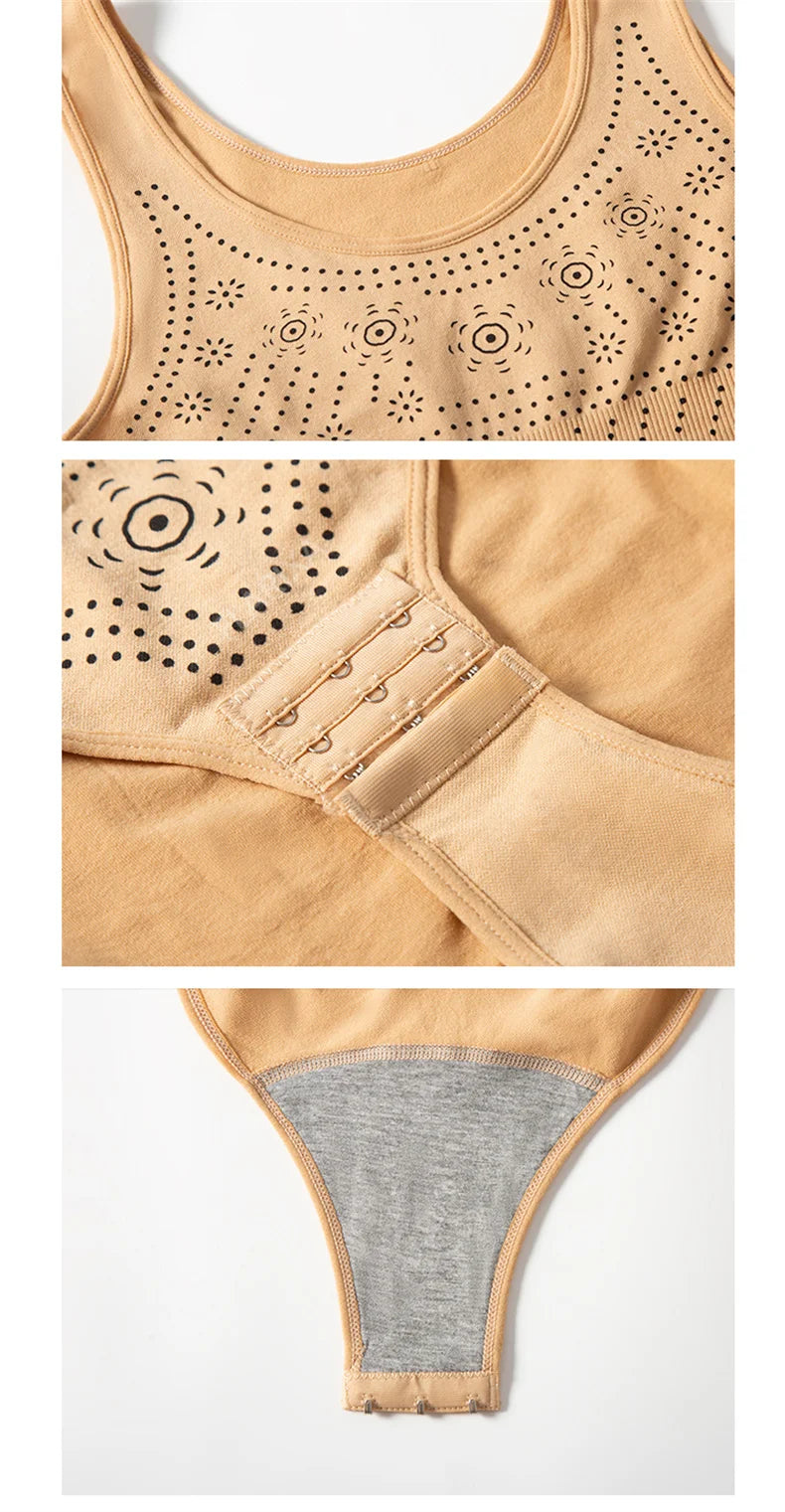 Flarixa Sem Costura Confortável Bodysuit Shaper Impresso