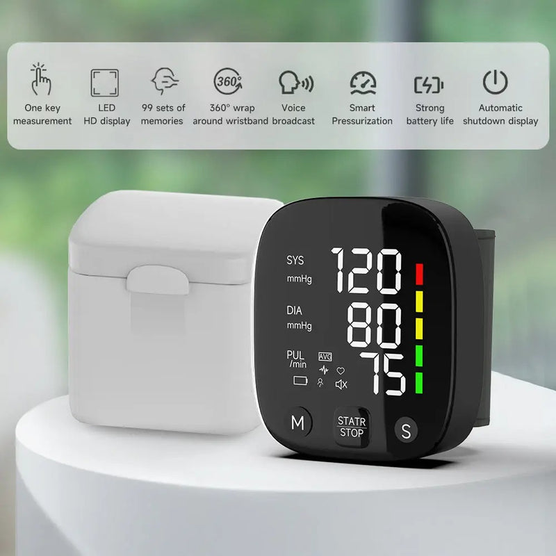 Pulso Monitor de Pressão Arteria LED Recarregável