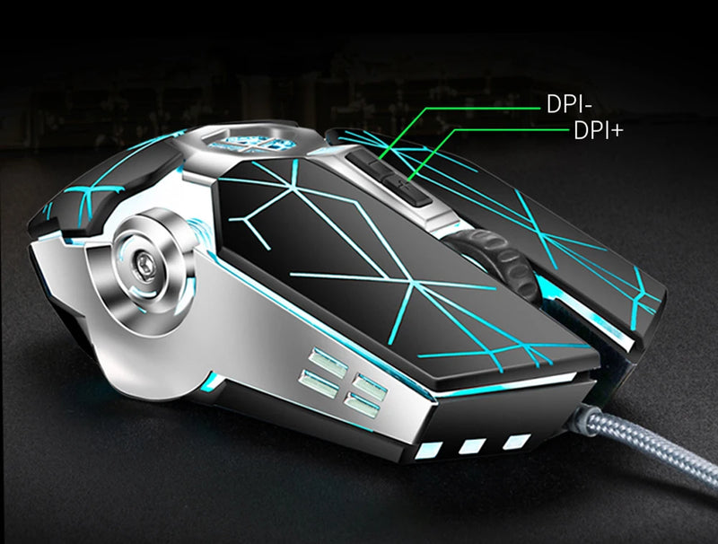 Mouse Gamer Pro 8D 3200DP Domine seus adversários com precisão milimétrica