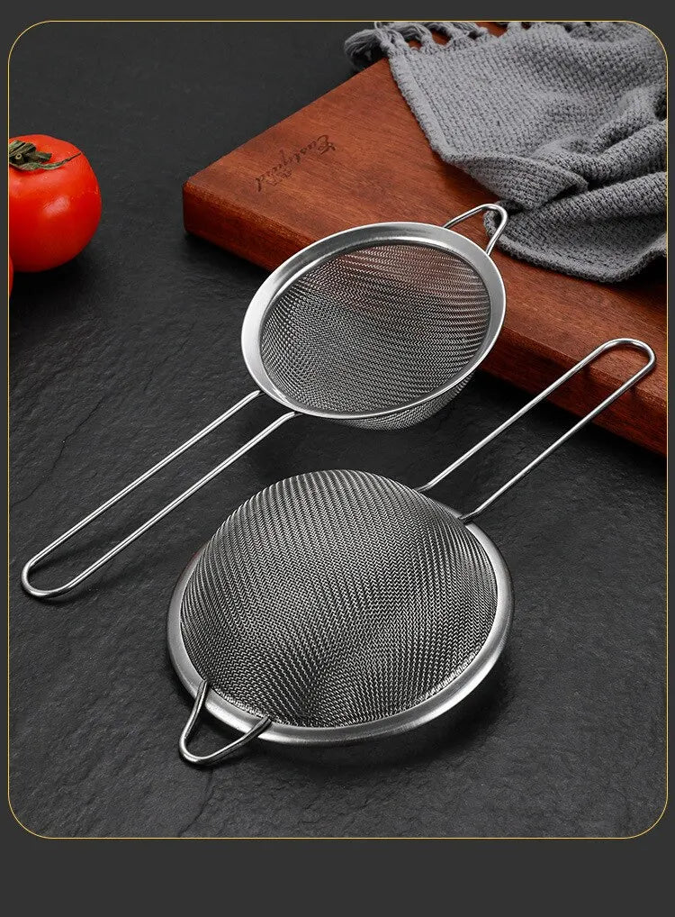 Conjunto de 3 Filtros de Malha Fina de Aço Inoxidável