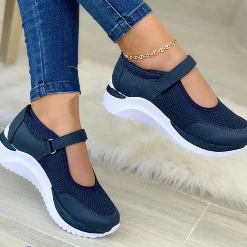 Sapatos de Plataforma Vulcanizada para Mulheres