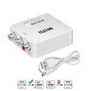 Adaptador e Conversor AV2 x HDMI  compatível RCA AV / CVSB L / R Video  Box 1080P