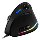 Mouse Vertical Gaming ZELOTES Programável USB com Fio RGB
