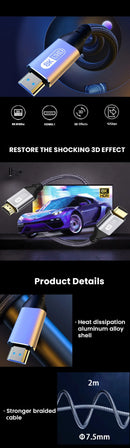 Cabo Hdmi  Nierbo 2.1  60hz 4k