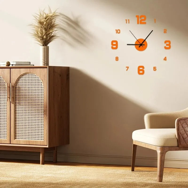 🕰️ Relógio de Parede DIY Sem Moldura para Decoração de Casa e Escritório