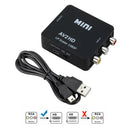 Adaptador e Conversor AV2 x HDMI  compatível RCA AV / CVSB L / R Video  Box 1080P