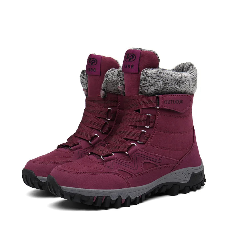 Bota Feminina de Pelúcia Meia Panturrilha