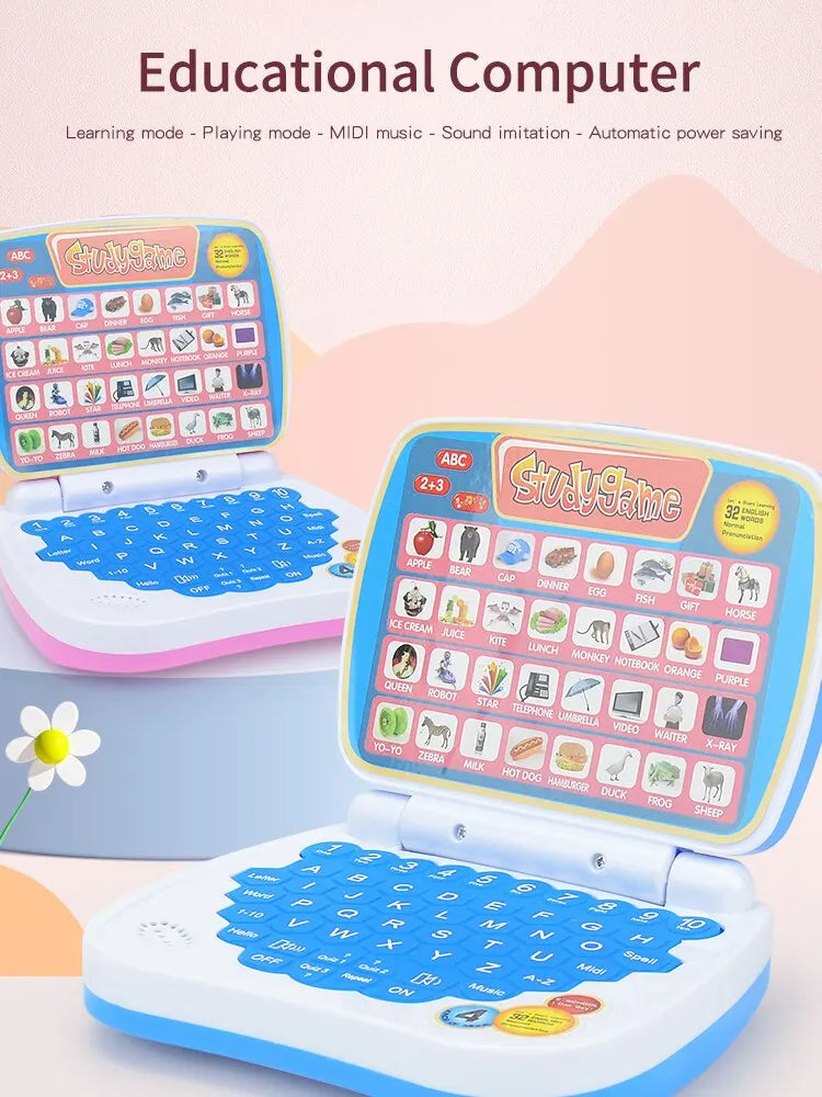 Aprenda inglês  laptop brinquedo para crianças