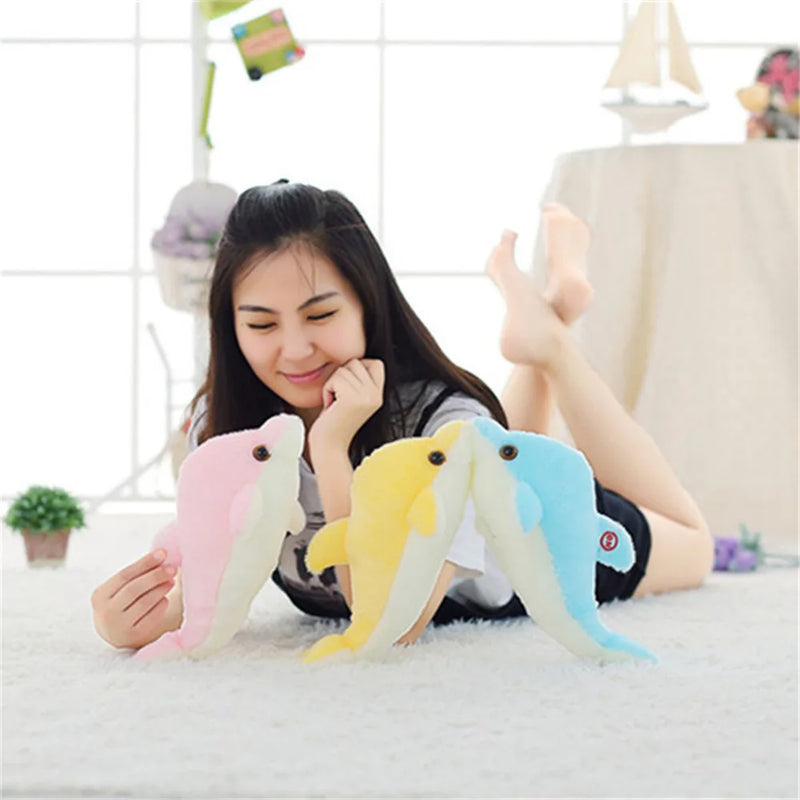 🌟🐬 Brinquedo de Pelúcia Luminoso do Golfinho de 32cm! 🐬🌟