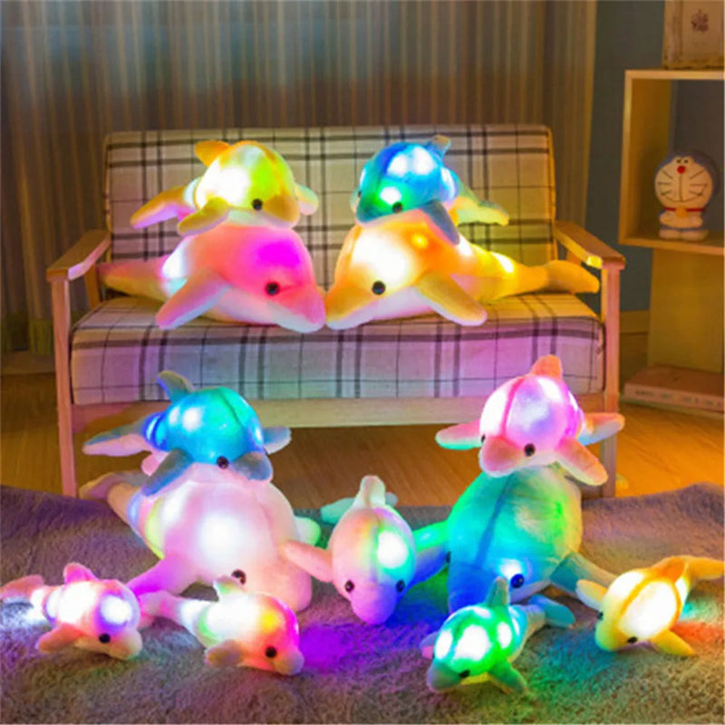 🌟🐬 Brinquedo de Pelúcia Luminoso do Golfinho de 32cm! 🐬🌟