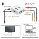 Adaptador e Conversor AV2 x HDMI  compatível RCA AV / CVSB L / R Video  Box 1080P
