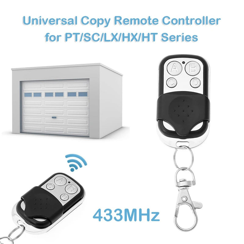 Controle Remoto Universal de Porta de Garagem com 4 Botões e Frequência de 433MHz