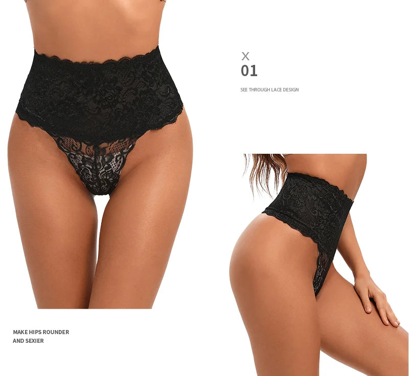 Tanga de Renda de Cintura Alta Miss Moly!