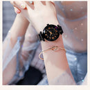 Relógio Feminino Céu Estrelado  Caixa e Pulseira de Liga