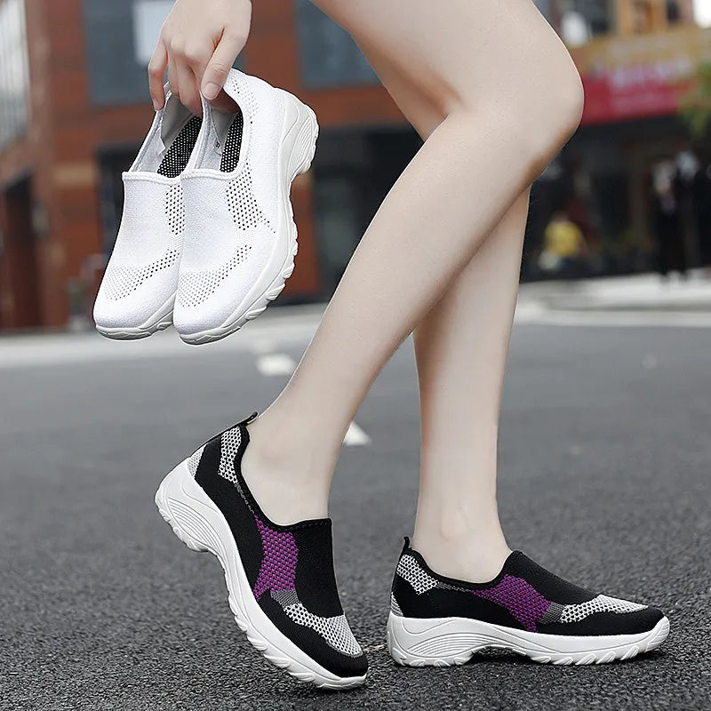 Tênis Feminino de Verão com Plataforma Plana