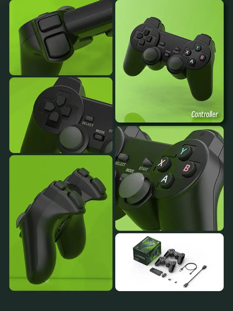 Video Game Stick HDMI 4k Video Game Retro 2 controles sem fio - 64 GB 10 Mil Jogos