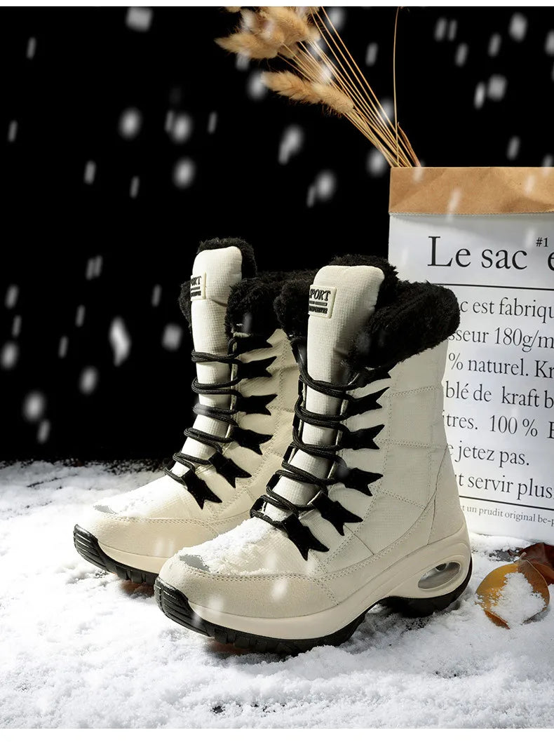 Bota Feminina de Inverno com Plataforma de Alta Qualidade