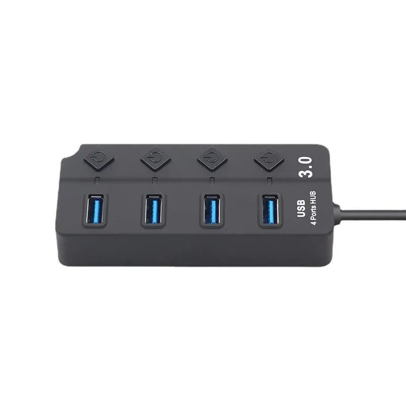 Hub USB  4 portas USB 3.0 e 1 porta USB 2.0 múltiplas conexões em um único dispositivo.