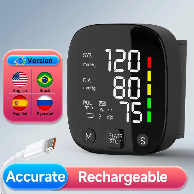 Pulso Monitor de Pressão Arteria LED Recarregável