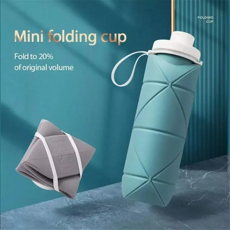 Garrafa de Água Dobrável de Silicone