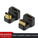 Adaptador em Forma de U Grau Angulado HDMI 2.1 UHD 8K 60HZ.