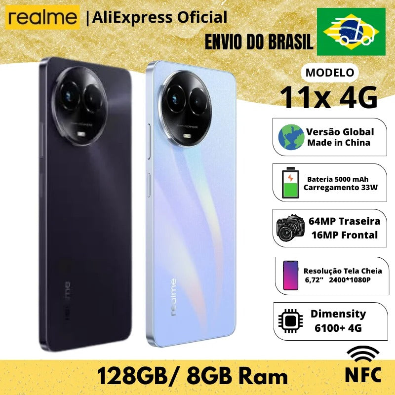 📱 Celular Realme 11X 4G – 128GB ROM / 8GB RAM 📱
