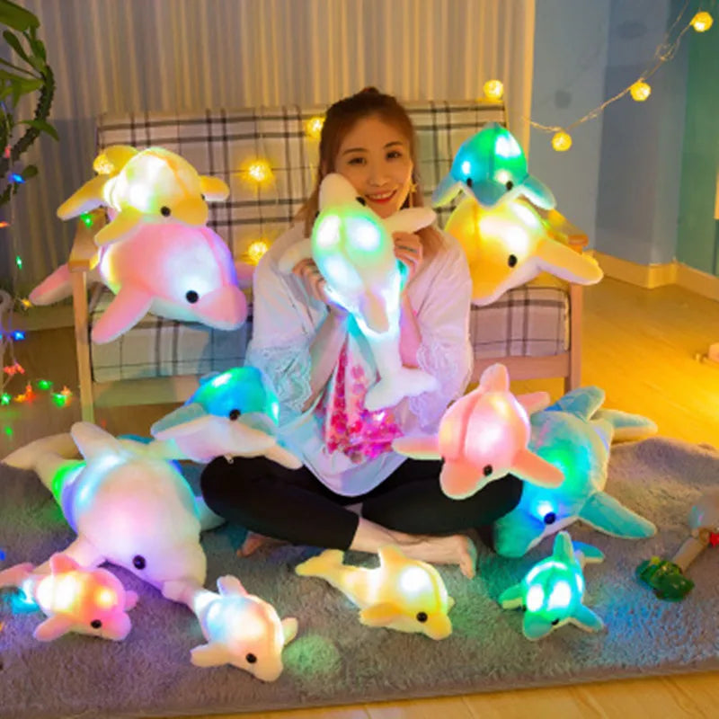 🌟🐬 Brinquedo de Pelúcia Luminoso do Golfinho de 32cm! 🐬🌟