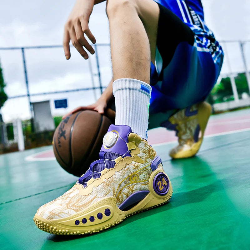 Golden Hoops - Tênis de Basquete Dourados 🏀🌟