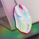 Mouse com Fio Skylion F1  USB com fio de 3 botões, ideal para escritório e jogos.