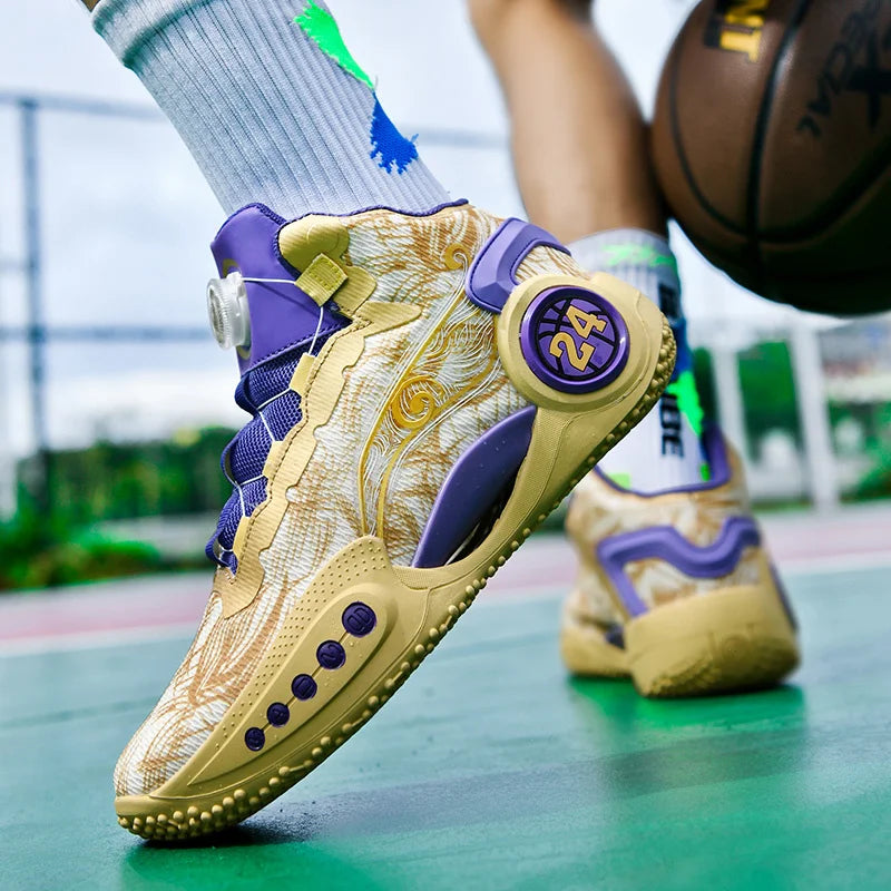 Golden Hoops - Tênis de Basquete Dourados 🏀🌟