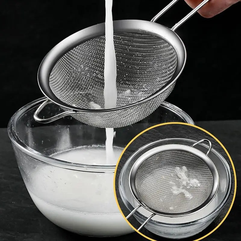 Conjunto de 3 Filtros de Malha Fina de Aço Inoxidável