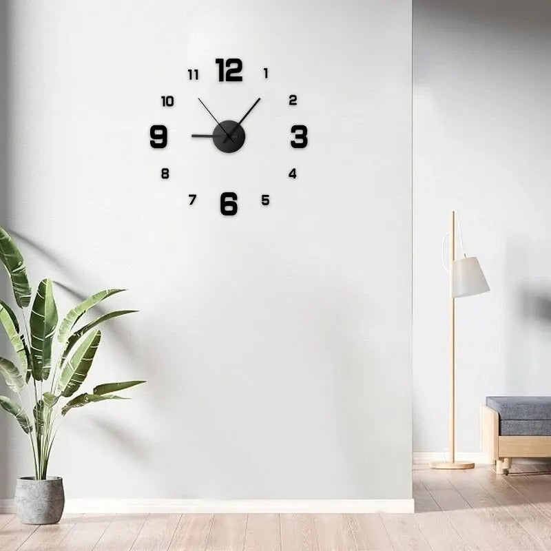 🕰️ Relógio de Parede DIY Sem Moldura para Decoração de Casa e Escritório