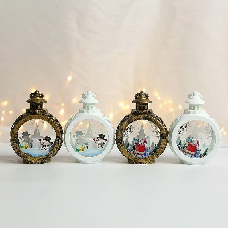Santa lanterna luzes do vento pingente da árvore