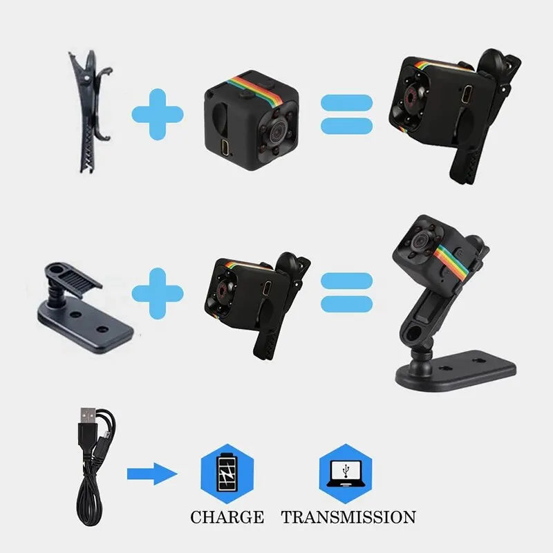 Mini Câmera HD Portátil para Casa e Escritório
