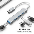Mini USB Typ C Hub 4-Port Adapter USB 3.1