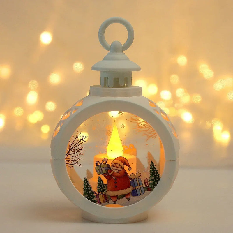 Santa lanterna luzes do vento pingente da árvore
