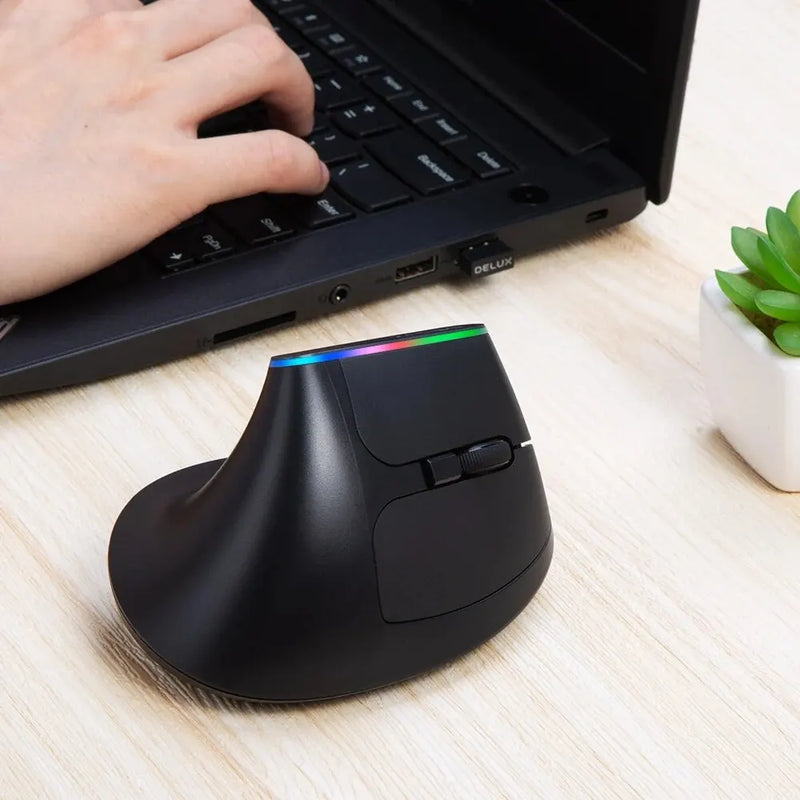 Mouse Ergonômico Vertical sem Fio