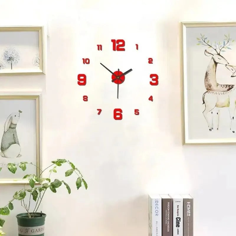 🕰️ Relógio de Parede DIY Sem Moldura para Decoração de Casa e Escritório