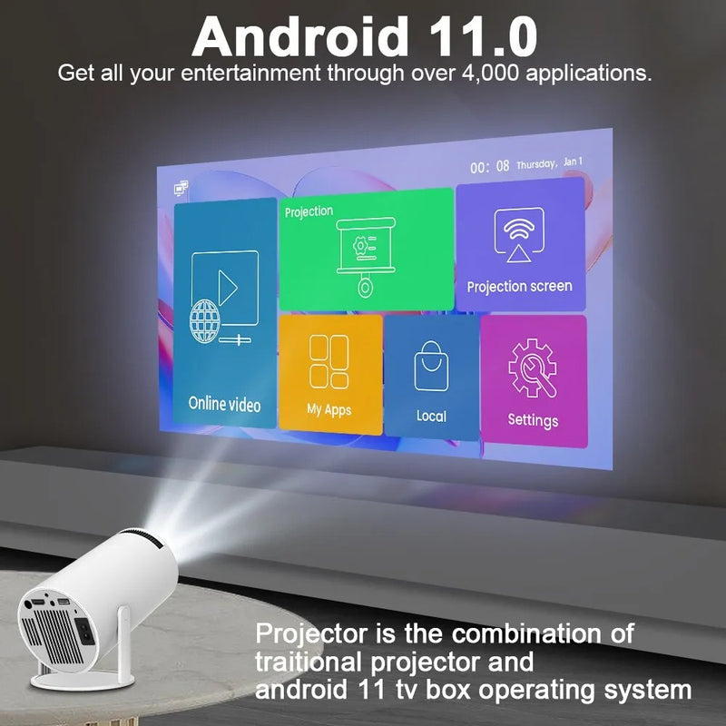 Projetor Magcubic Hy300 4K Android 11 🎬